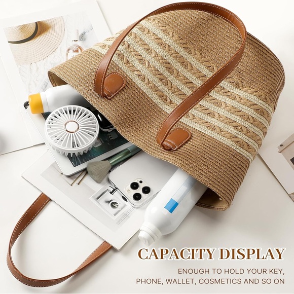 Straw Beach Bag For Women - Picture 6 of 7